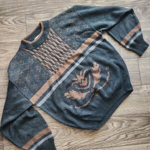 Vintage Tosani Grandpa Style Pullover Sweater Wool Blend Size Large